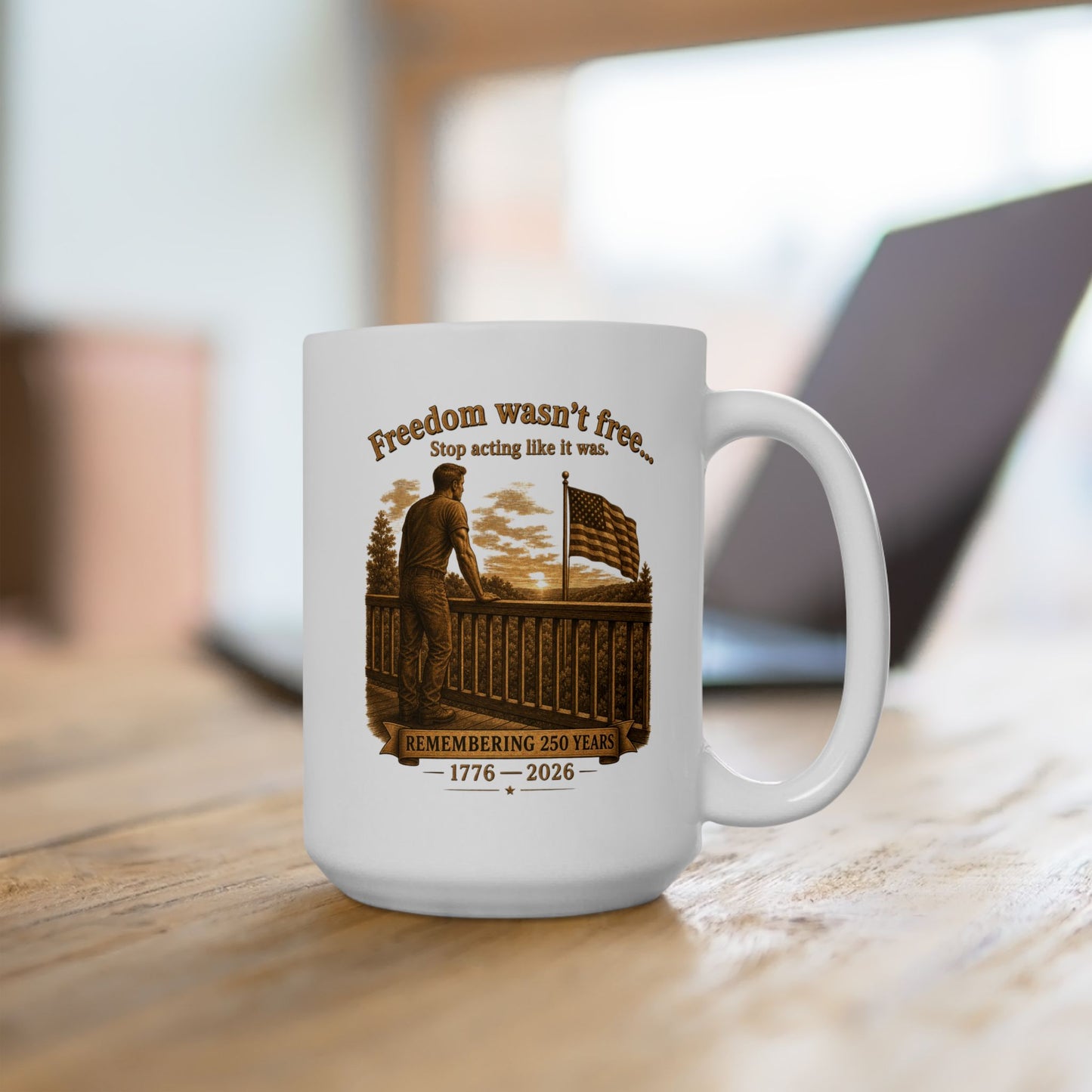 BPTalkin' : Freedom Wasn’t Free (Man) | White Mug 11oz (11oz & 15oz)