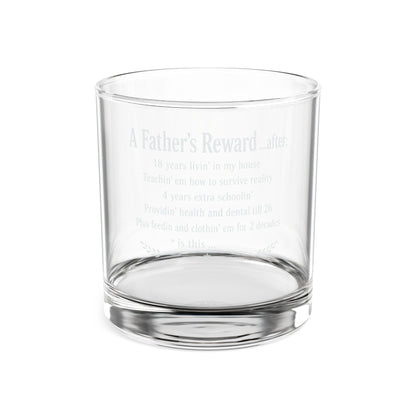 Engraved 10.5oz Whiskey Glass : A Father's Reward Keepsake