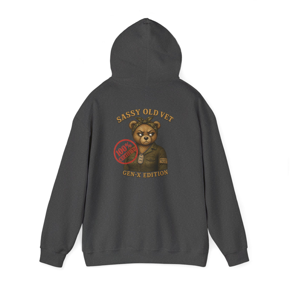 Sassy Old Vet Hoodie, Gen-X Edition