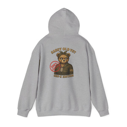 Sassy Old Vet Hoodie, Gen-X Edition