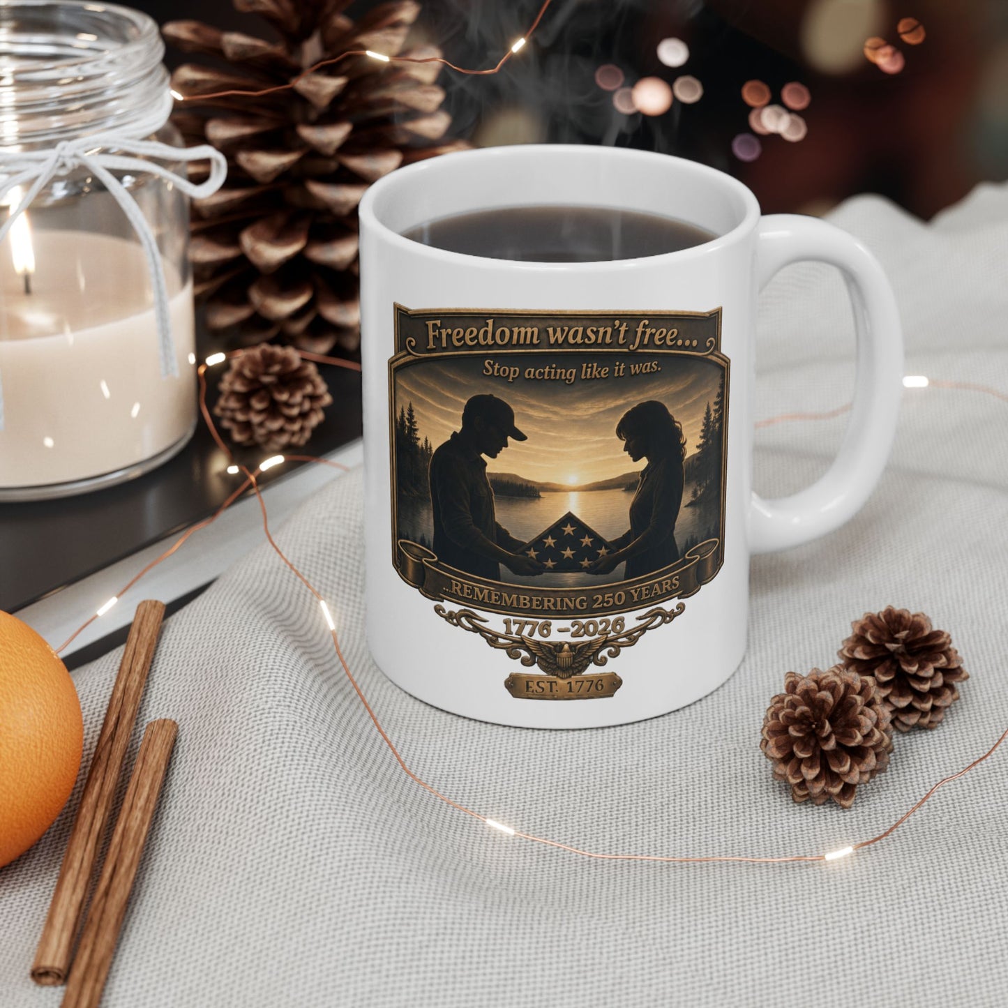 BPTalkin' : Freedom Wasn’t Free (Couple) | White Mug 11oz (11oz & 15oz)