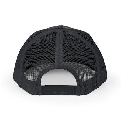 Back Porch Talkin' Snapback Trucker Cap — Rustic Cabin Logo Hat