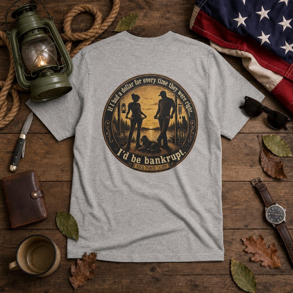 If I had a dollar for everytime : Back Porch Talkin (Vintage Americana, Tee Shirt, Sarcasm)