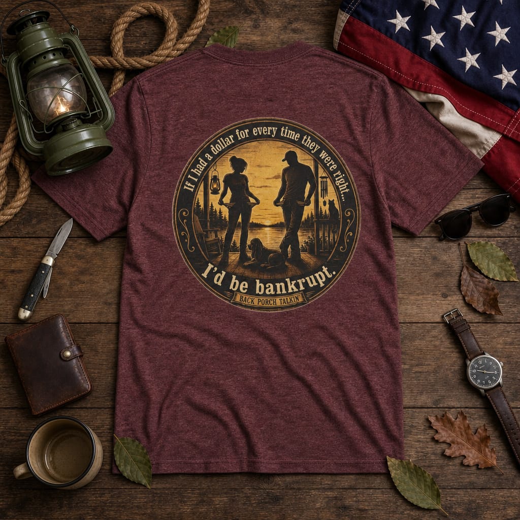 If I had a dollar for everytime : Back Porch Talkin (Vintage Americana, Tee Shirt, Sarcasm)