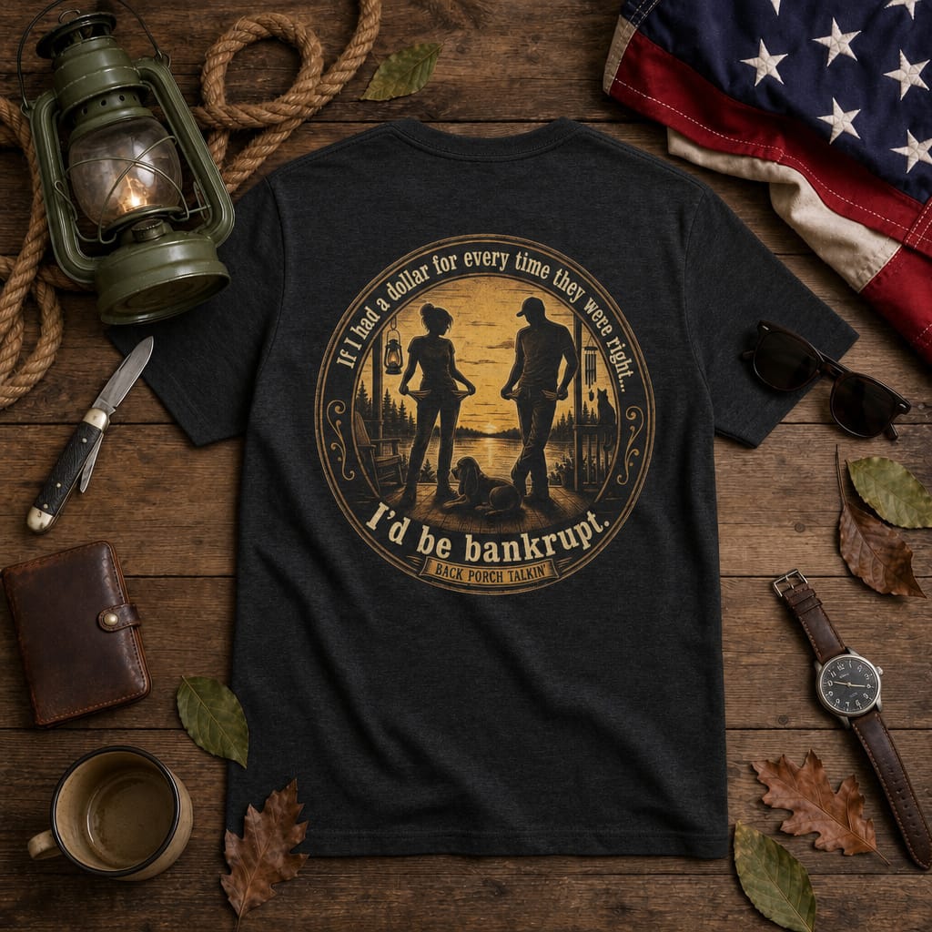 If I had a dollar for everytime : Back Porch Talkin (Vintage Americana, Tee Shirt, Sarcasm)