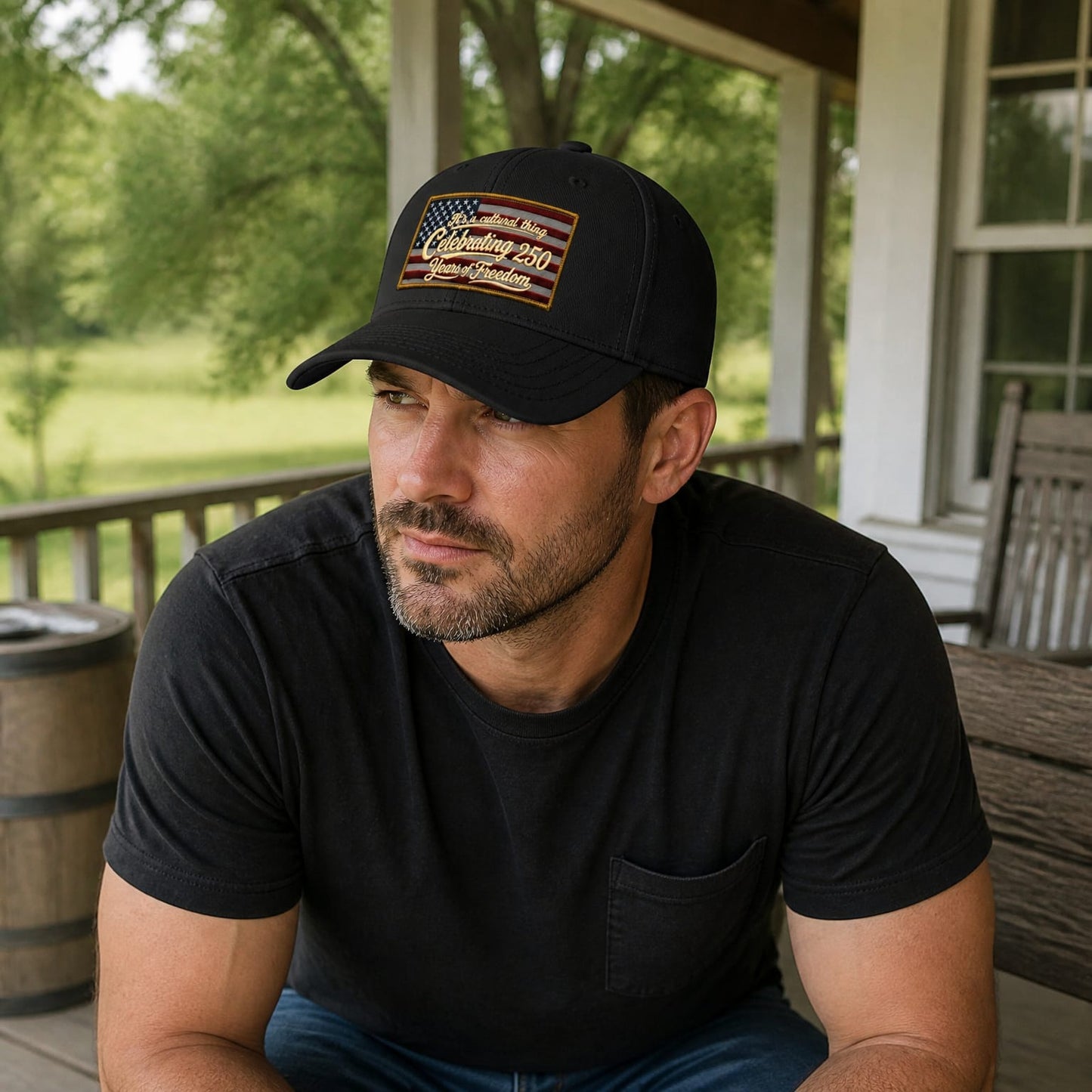 Celebrating 250 Years Vintage American Flag Cap