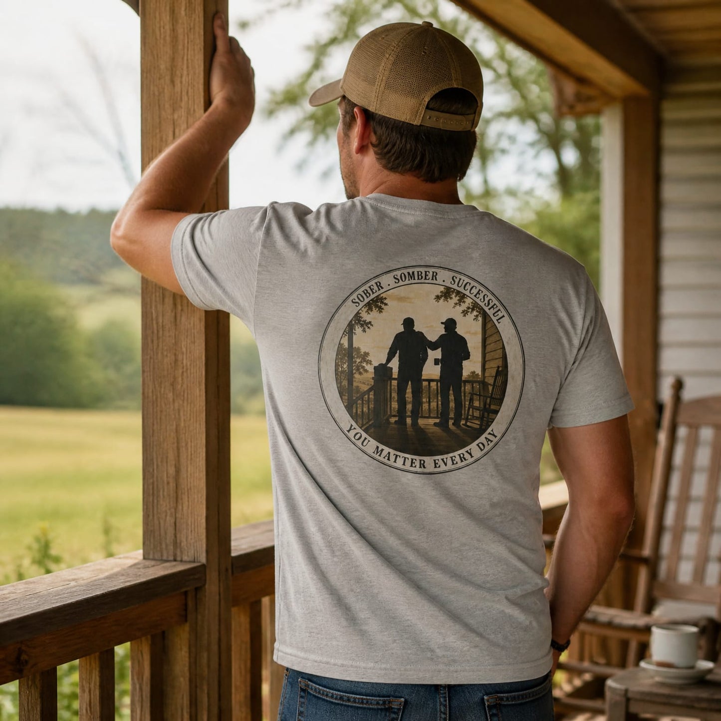 Sober * Somber * Successful - You Matter Every Day | Back Porch Talkin' Tee