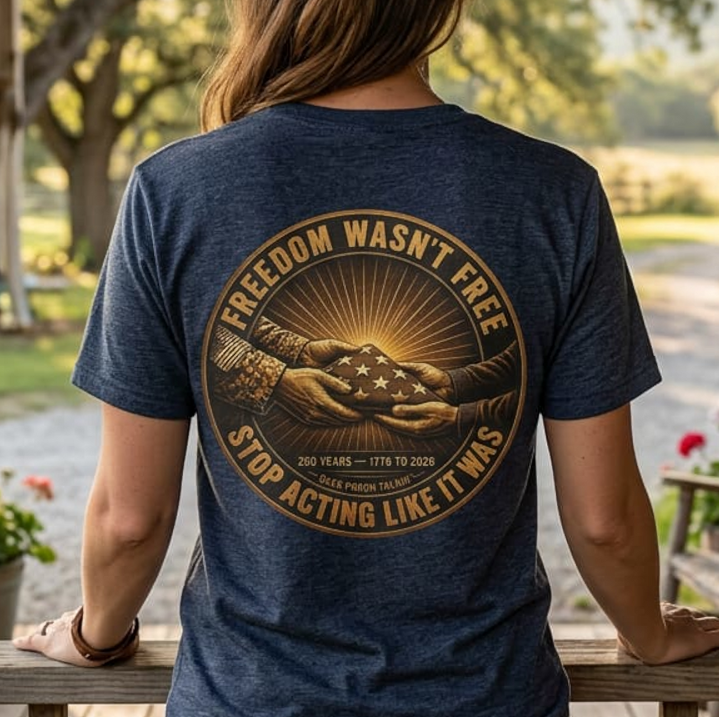 Freedom Wasn't Free Flag T-Shirt