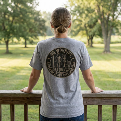 No Worries: Sarcasm Is Our Love Language : Vintage Graphic Tee