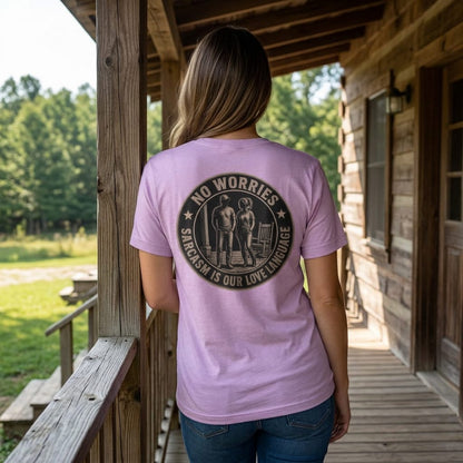 No Worries: Sarcasm Is Our Love Language : Vintage Graphic Tee