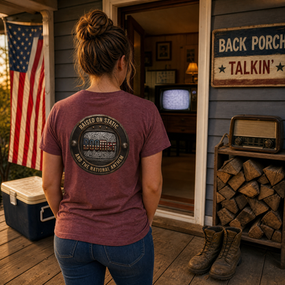 BOOMer: Raised on Static American Flag Tee and the National Anthem