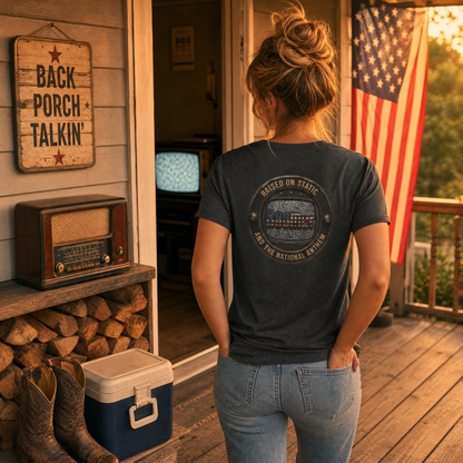 BOOMer: Raised on Static American Flag Tee and the National Anthem