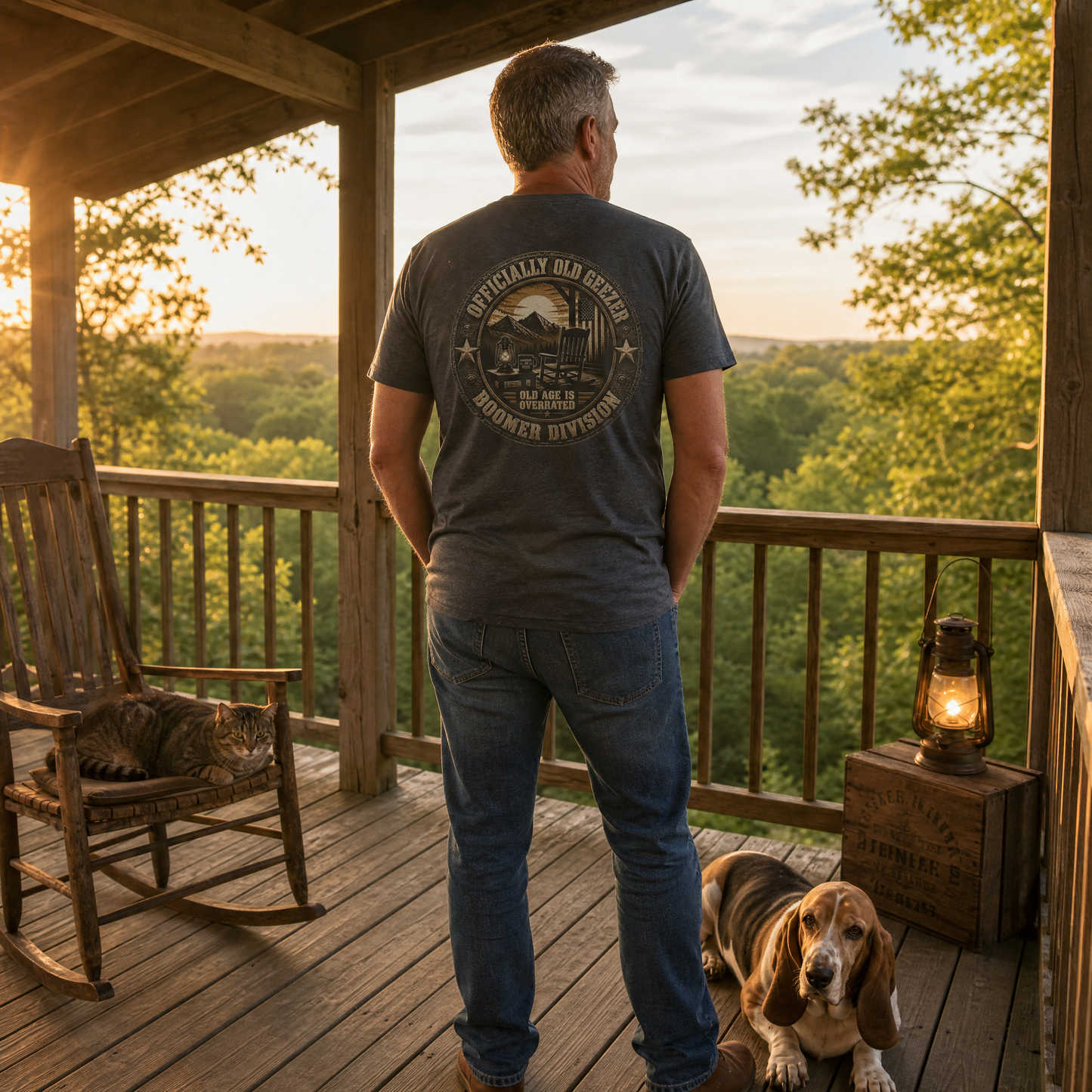Officially Old Geezer Tee — 'Old Age Is Overrated' T-Shirt (BOOMer Division)