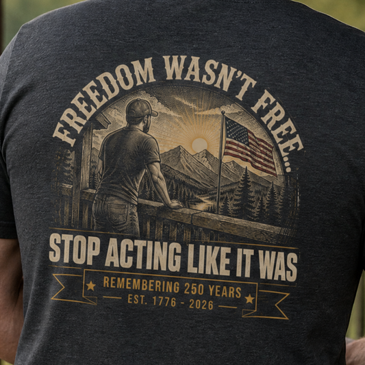 Freedom Wasn't Free : Stop Acting Like It Was (Man's Edition)