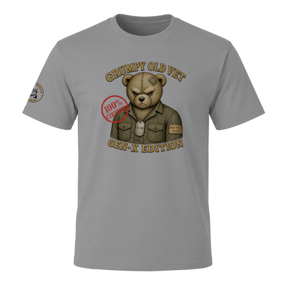 "Grumpy Old Vet Gen-X Edition." - BPTalkin Bear T-Shirt