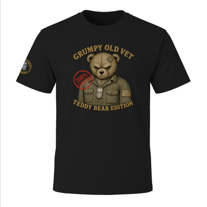 "Grumpy Old Vet Teddy Bear Edition." - BPTalkin Bear T-Shirt