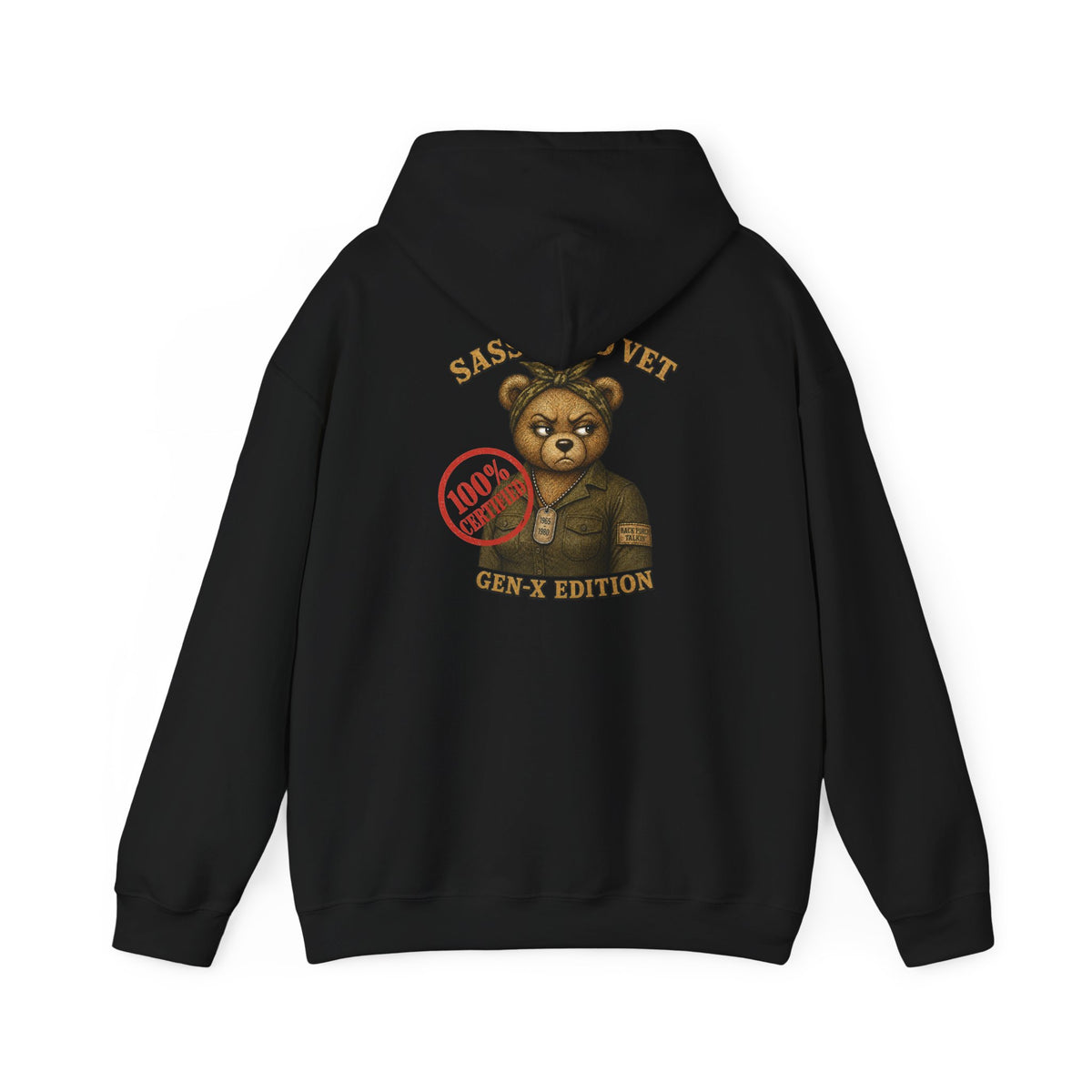 Sassy Old Vet Hoodie, Gen-X Edition