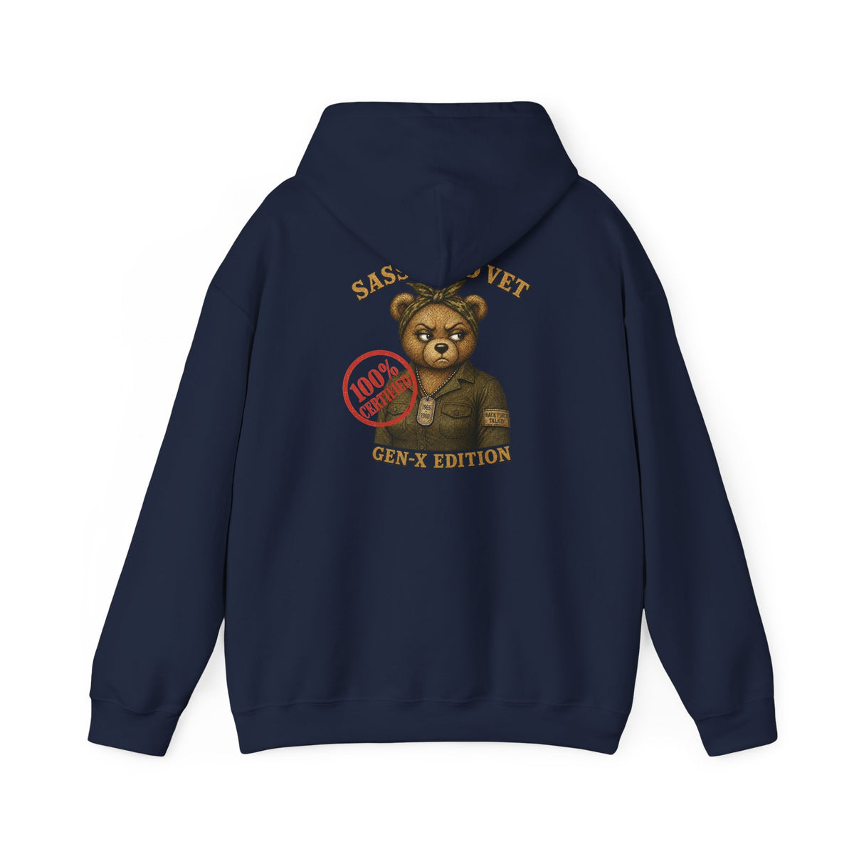 Sassy Old Vet Hoodie, Gen-X Edition