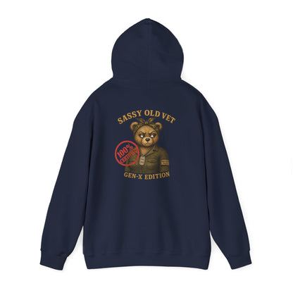 Sassy Old Vet Hoodie, Gen-X Edition