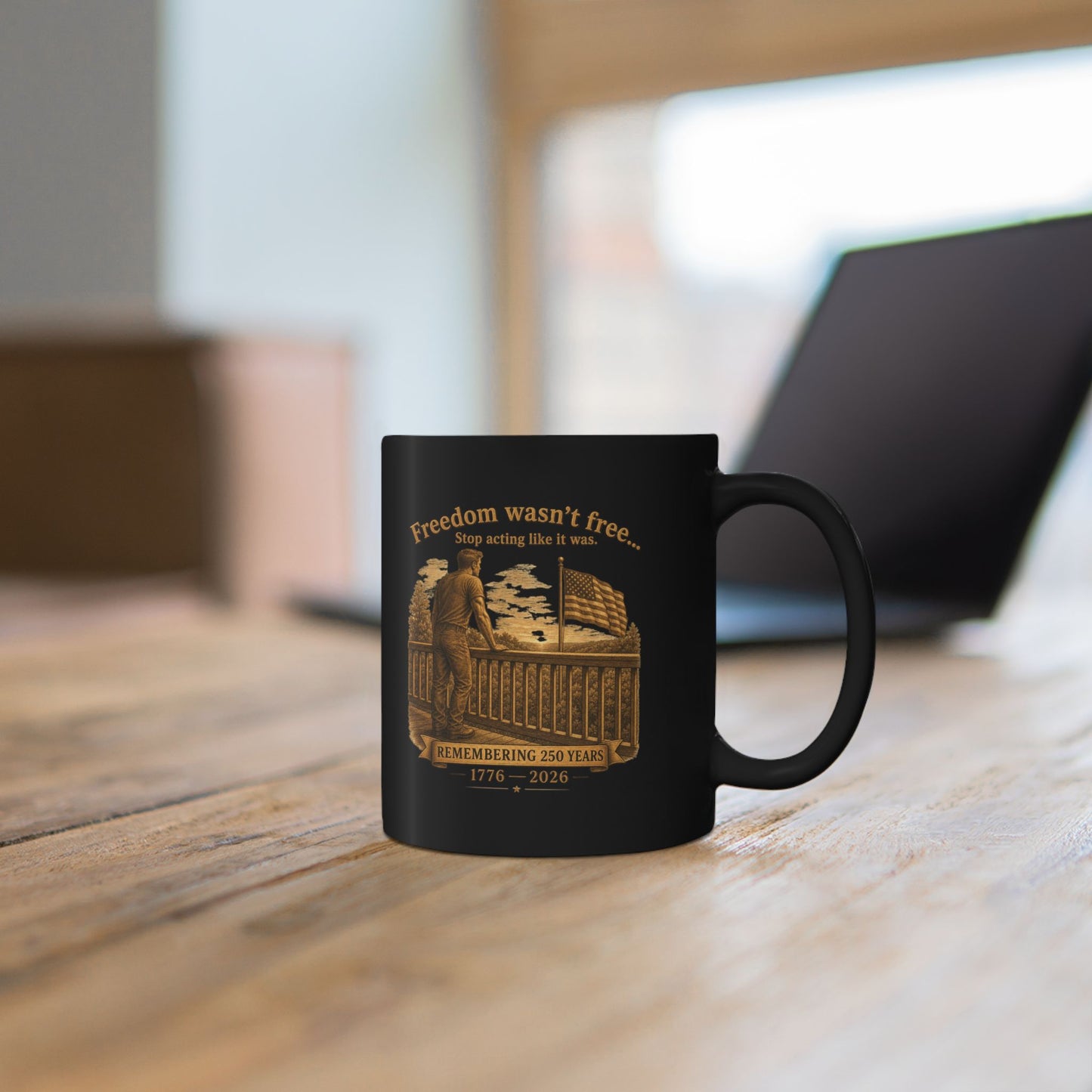 BPTalkin' : Freedom Wasn’t Free (Man) | Black Mug (11oz & 15oz)