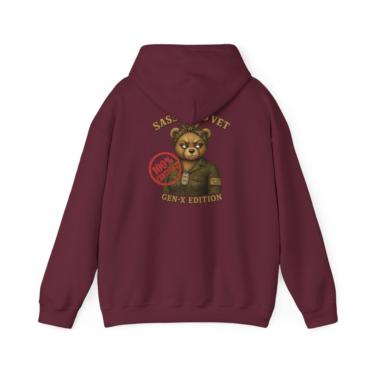 Sassy Old Vet Hoodie, Gen-X Edition