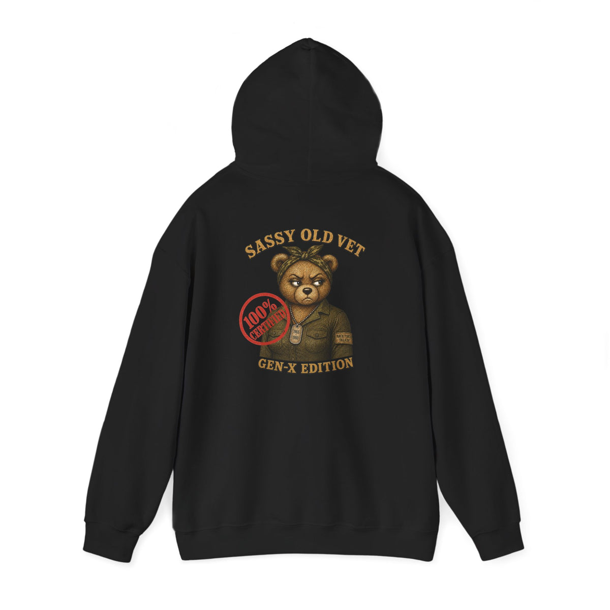 Sassy Old Vet Hoodie, Gen-X Edition