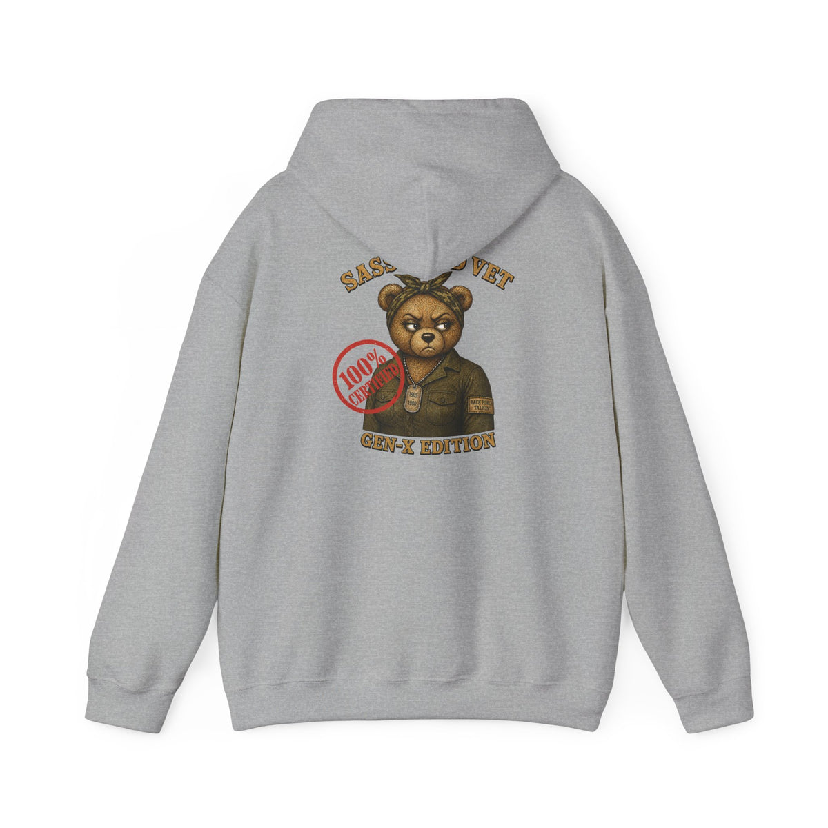 Sassy Old Vet Hoodie, Gen-X Edition