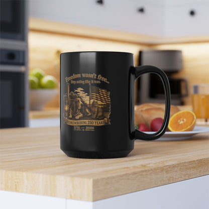BPTalkin' : Freedom Wasn’t Free (Cat & Hound) | Black Mug (11oz & 15oz)