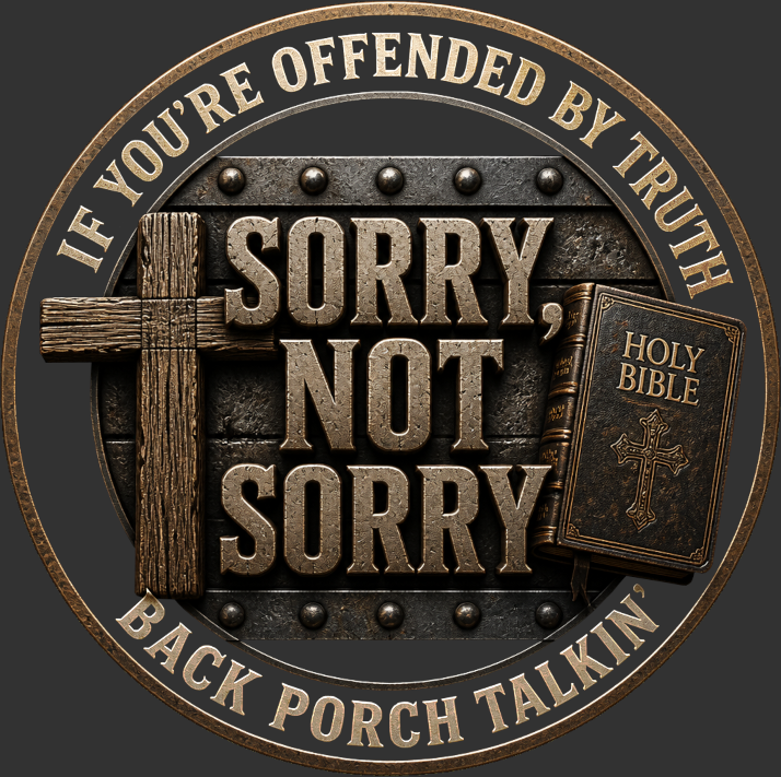 Sorry Not Sorry Faith Emblem Tee | Heavyweight Back Print Graphic